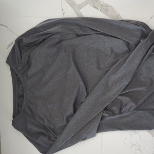 Gray active maternity shirt
